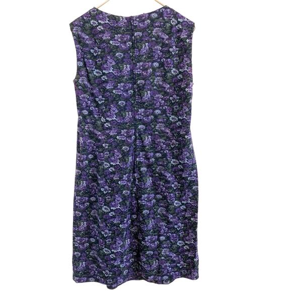 Vintage Floral Dress Sleeveless Handmade Cottagecore Pattern Dress - Picture 4 of 6